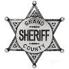 Code: G113/NQ  Replica Nickel Coloured Grand County Sheriff Badge
