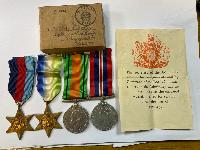 WW2 British Medal Group In Navy Accounts Transit Box