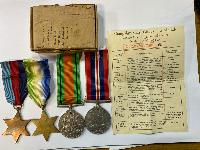 WW2 British Medal Group In Navy Accounts Transit Box