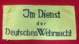 WW2 German Im Dienst der Deutschen Wehrmacht Armband