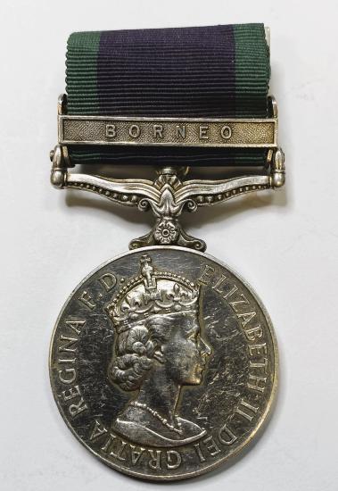 British General Service Medal  With Borneo Clasp