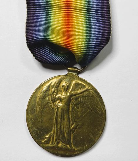 WW1 British Victory Medal To East Yorkshire Regiment