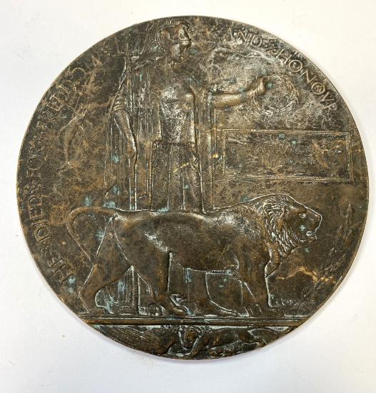 WW1 British Memorial Plaque