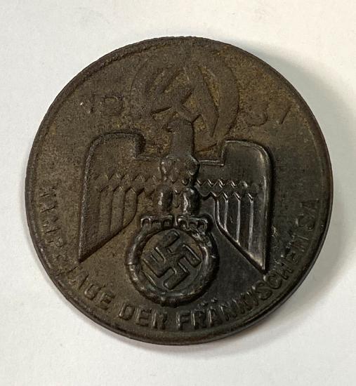 WW2 German SA 1937 Kampf Tage Der Frankischen SA Badge